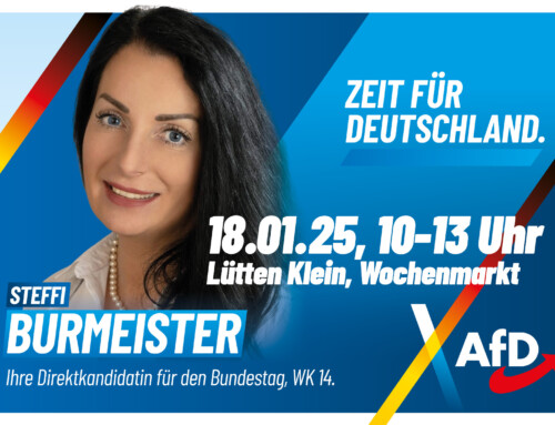 18.01.2025 von 10.00 – 13.00 Uhr Infostand in Lütten Klein