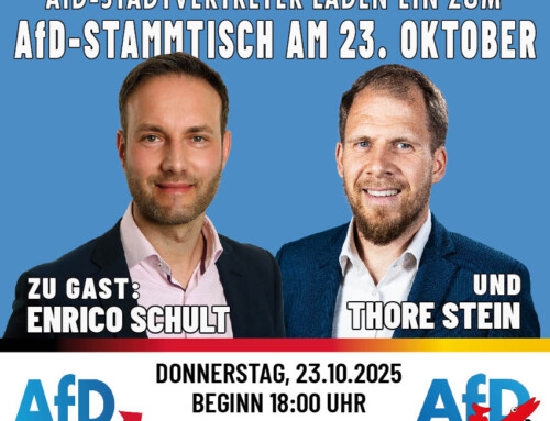 Stammtisch in Teterow am 23.10.2025 ab 18.00 Uhr mit Thore Stein und Enrico Schult