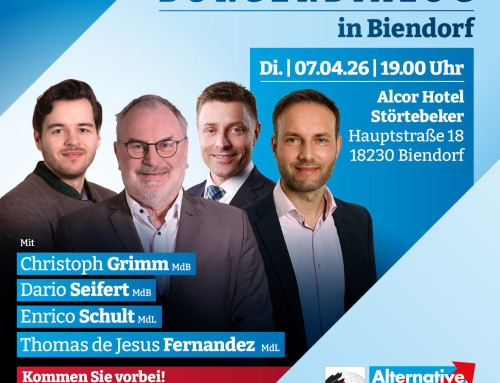 Großer Bürgerdialog in Biendorf mit Bundestags- und Landtagsabgeordneten am 07.04.2026 ab 19.00 Uhr