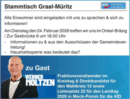 Stammtisch Graal-Müritz am 24.02.2026 ab 18.00 Uhr