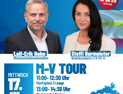 MV-Tour mit Leif-Erik Holm am 17.06.2026 in Laage,Gnoien und Teterow